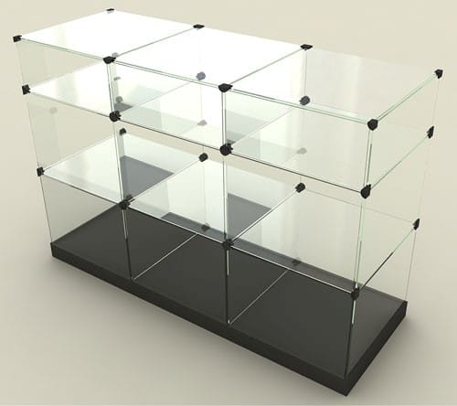 витрина стеклянный куб