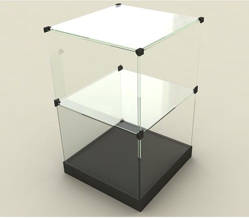 витрина стеклянный куб