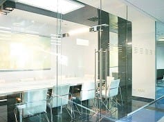 Стеклянная офисная перегородка с одинарным стеклом
